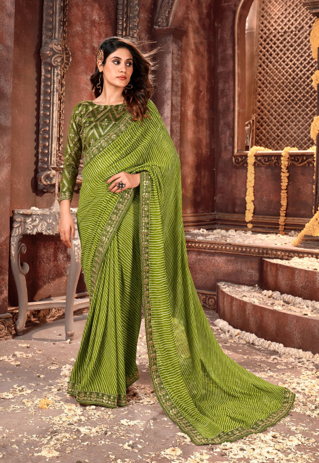 Stavan Vihana Vol 5 Bandhni Printed Sarees Catalog
